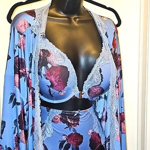 Printed Microfiber Robe Lane Bryant's Cacique Size 14/16